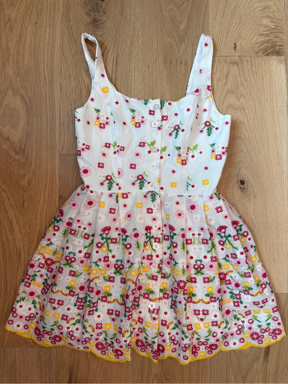 Cartolina Nantucket Marrakech Dress spring floral stitching size XS - Picture 5 of 13